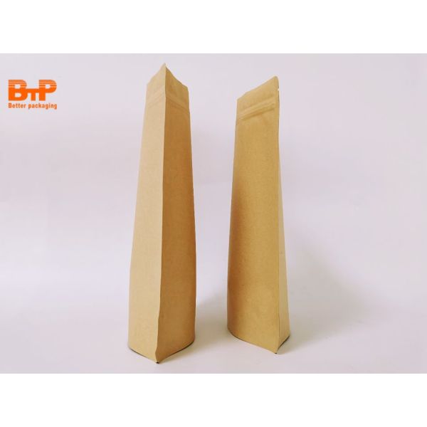 Bio Pla  Pouch Bag Biodegradable Stand up Pouch Kraft Paper Compostable Package Zipper Bag Food Packaging Flat Bottom Pouch