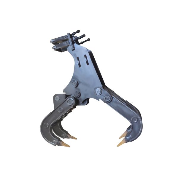 excavator rotating rock grapple