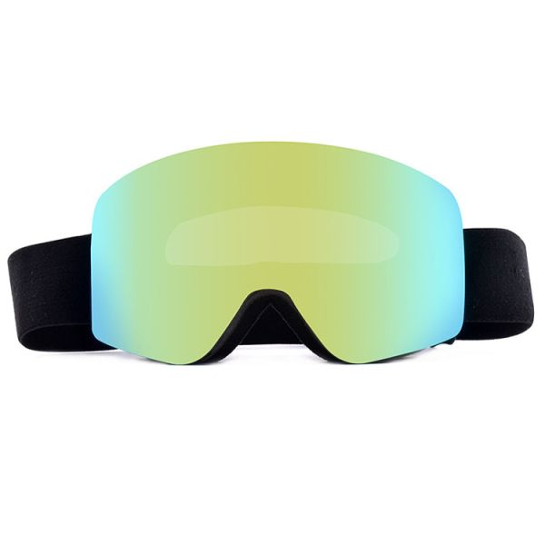 Custom Cylindrical Lens Type Double Lens Magnetic Ski Goggles with TPU PC Material