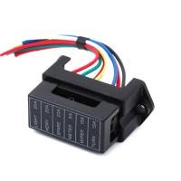 2 entrez le fusible de lame de voiture de 6 sorties bloque le support de fusible d'ATO Inline 12V avec le fil