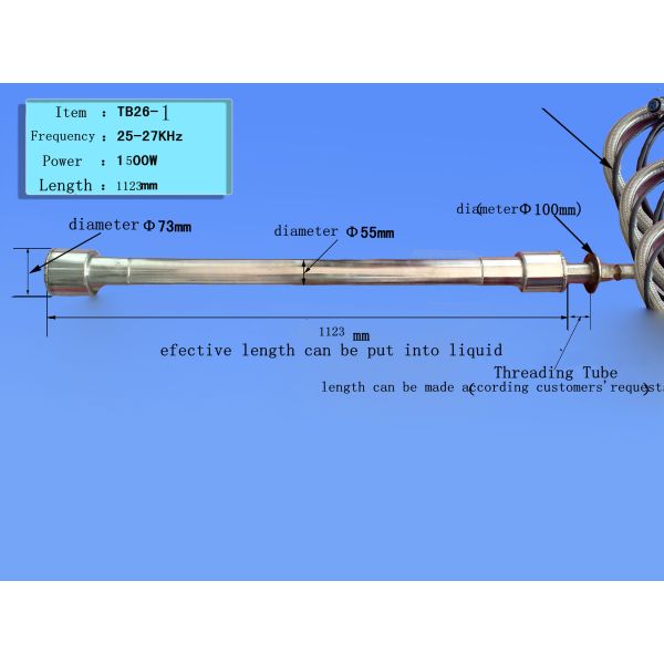 27K 1500W Biochemistry Industry Ultrasonic Tube