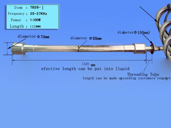 27K 1500W Biochemistry Industry Ultrasonic Tube
