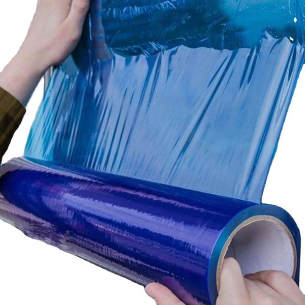 Blue 50 Micron PE Protection Film For Glass And Aluminium Profiles Without Glue Residue When Peeling Off