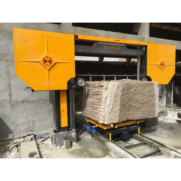 1300*2500mm Trolley Stone Machine for Block Dividing and 4m3/H Water Consumption