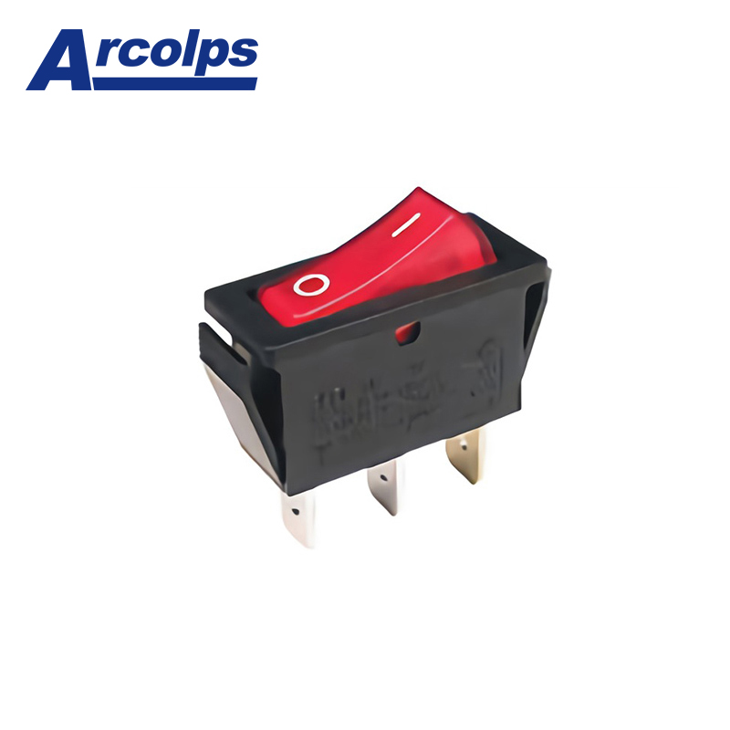 Boat-type Switches Lighted Switches With LED Light Large-size Current Square Plastic case Rocker Switch