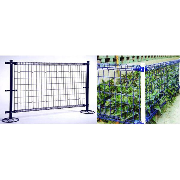 powder coated double loop wire mesh metal garden fence