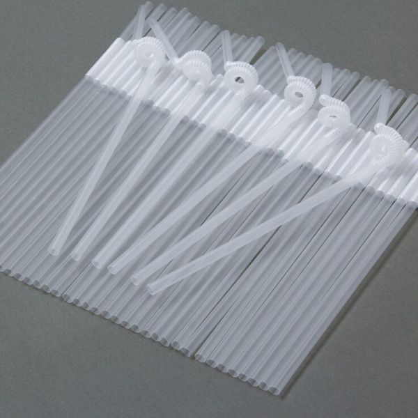Colorful / Black Coffee Straws , Wedding Party Disposable Plastic Straws