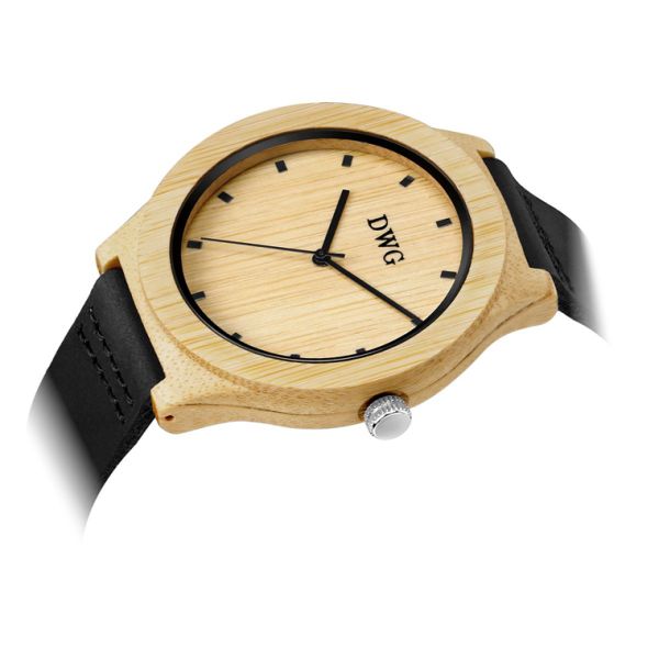 Portable Handcrafted Original Wood Watch , Auto Date Miyota Quartz Watch