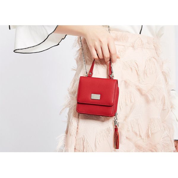 Fashion Women Shoulder Pu Leather Bag , Small Size Tassel Crossbody Bag