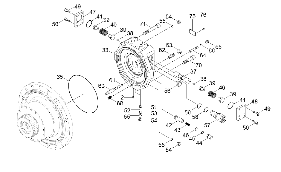 Assy мотора перемещения Belparts для коробки передач 31Q9-40011 конечной передачи экскаватора Hyundai R330LC-9S