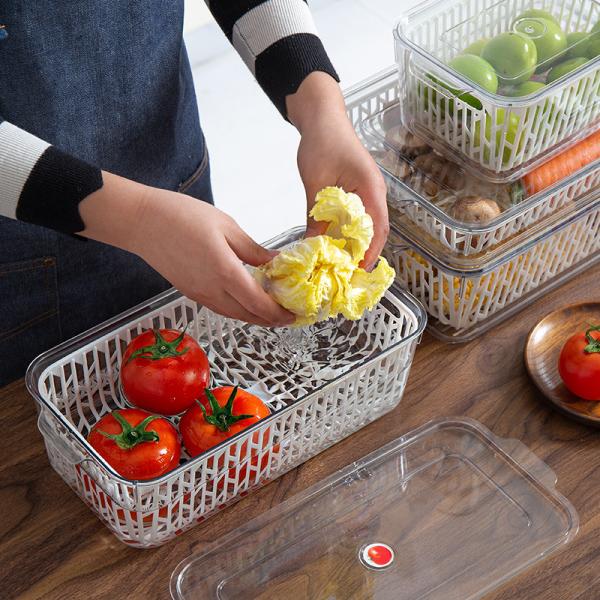 Sterile Fridge Organization Bins PET Plastic Kitchen Organizer