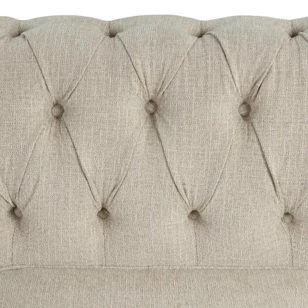 Chesterfield arm 3+2+1 seater sofa set with button tufted design light Grey Color Linen fabric Sofa for living room