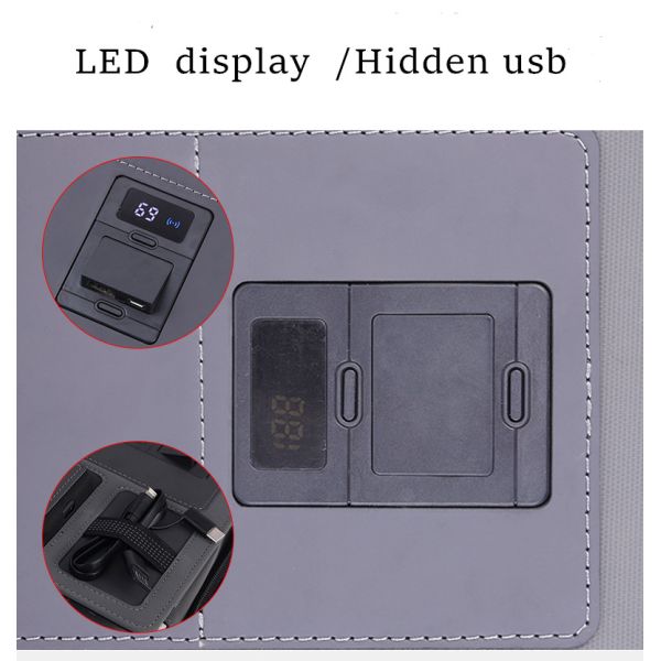 Водоустойчивый кожаный случай портфолио A4, Handheld кожаная папка файла с молнией