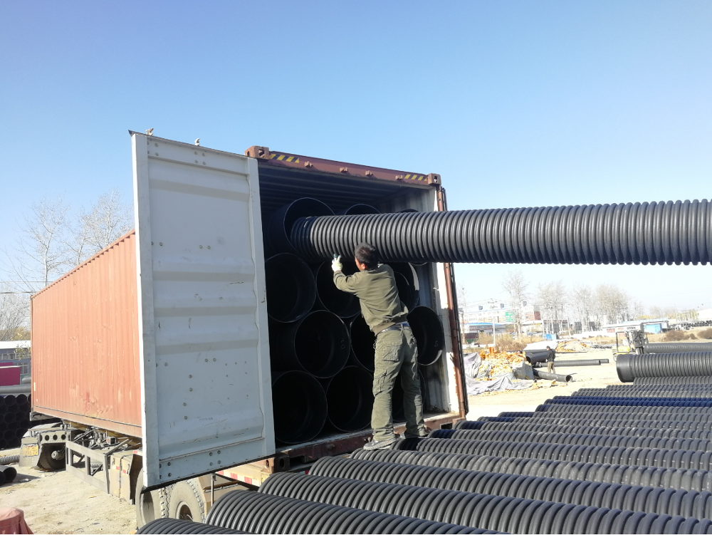 SN4 18 Inch 1mm Wear Resistant Pipes , HDPE Double Wall Corrugated Pipe