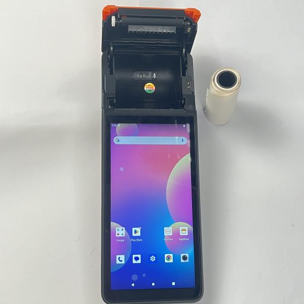 6400mAh Battery Powered Handheld POS 6 Inch Handheld Android POS Terminal Orange