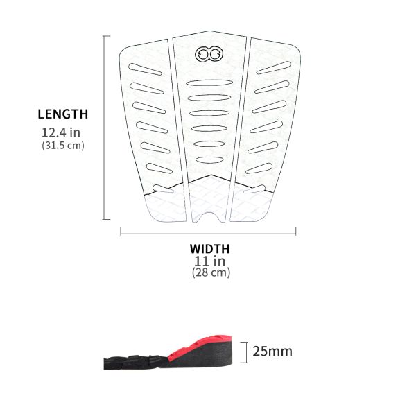 Deck Pad WOOWAVE Custom Surfboard Traction Pad SUP Front Tail Pad EVA Foam for Surfing