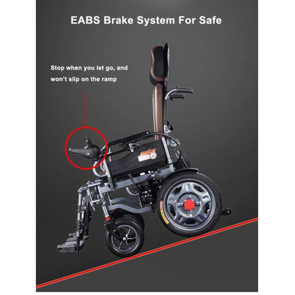 Disabled Electric Medical Transport Wheelchair With Remote Control Homecare