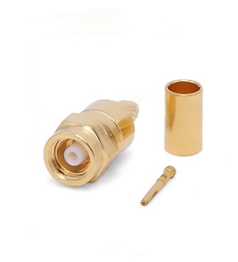 Gold Plated Brass Radio Frequency Connectors 50 Ohm SMC Female Connector DC-6GHz For RG316