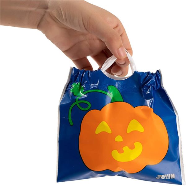 Drawstring OPP CPP Plastic Candy Goodie Bags For Halloween Favors