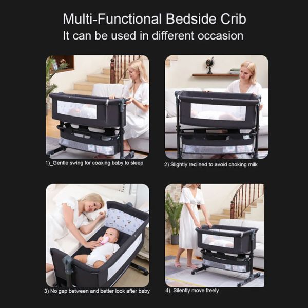 Оптовая высококачественная кроватка для новорожденных, питьевая кроватка для младенцев, кроватка для младенцев с навесом и москитными сетями