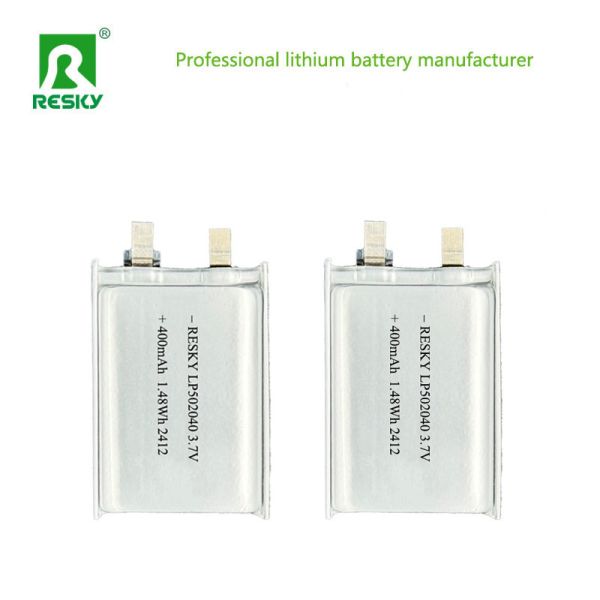 Flat Lithium Battery Cell 502040 3.7v 400mAh Rechargeable Li-ion Polymer Battery Packs