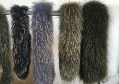 Extra Large Raccoon Furry Necks Collars ,  Warm Dyed Winter Coat Replacement Fur Collar 