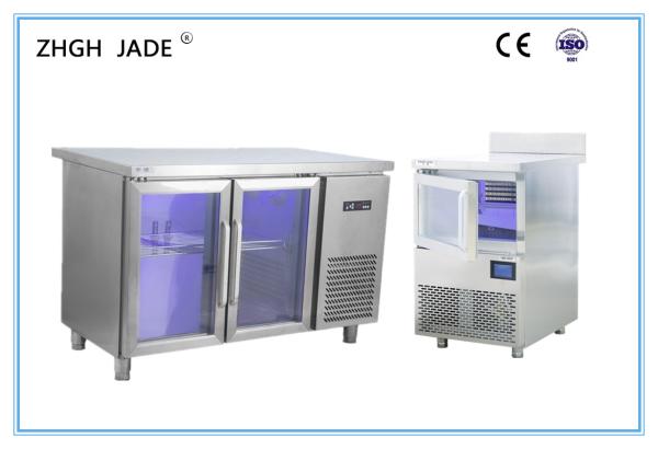 Commercial Blue Light Inside Refrigerator Solid Door With OEM Services