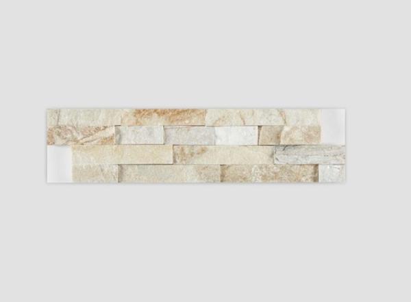 Cream / White Quartz Mosaic Tiles Backsplash , Natural Stone Bathroom Mosaic Wall Tile