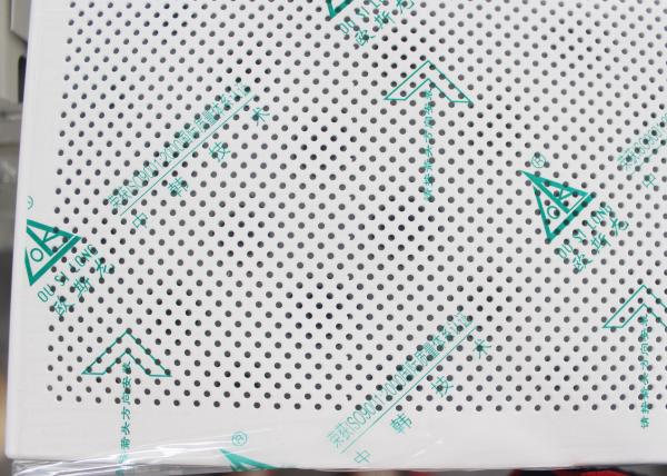 Metal Front Perforated Aluminum Acoustic Panels for Ceiling 12 x 12 Ceiling Tiles , SGS