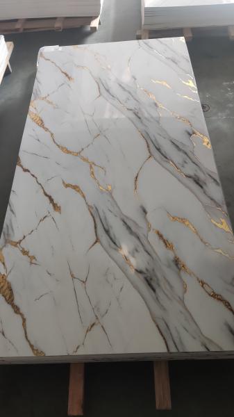 Interior Stonelook Matt Marble Look Panel de pared de superficie para pasillos de hoteles ecológicos a prueba de humedad