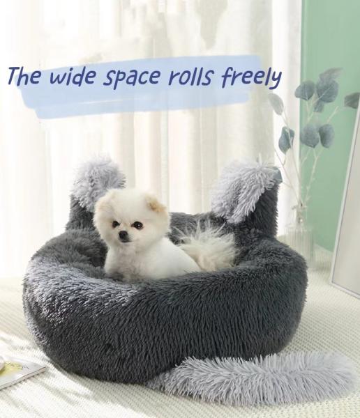 Manufacture High Quality Rabbit Ears Heating Winter Pet Dog Cat Bed Sofa For Pet