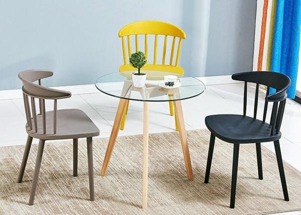 Molded Plastic Construction Colorful PP Dining Chairs