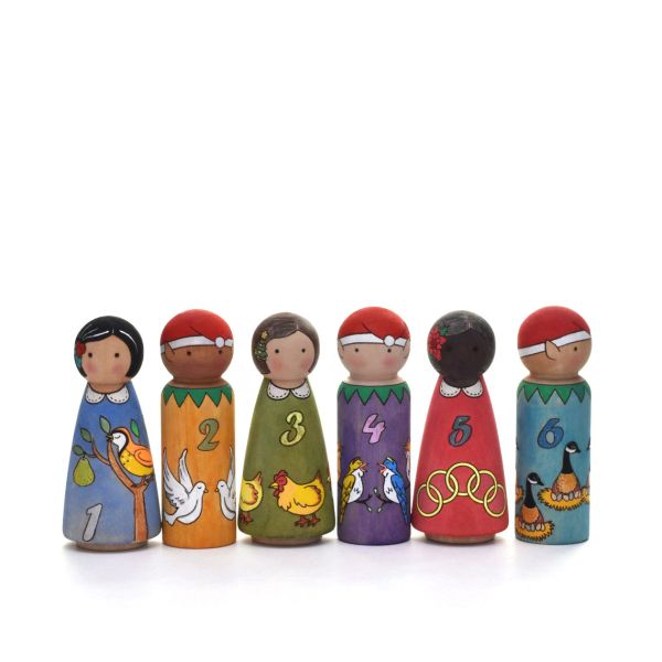 Custom Size Accepted Wooden Man Woman Peg Dolls People Figures for DIY Painting Craft