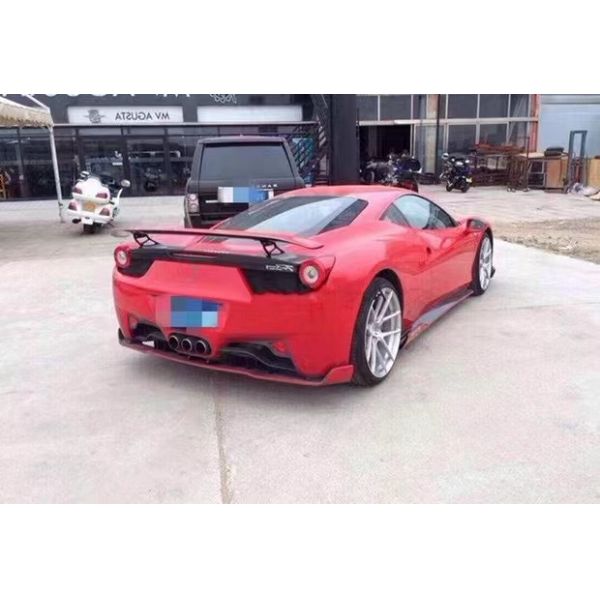 Para Ferrari 458 Kit de cuerpo de fibra de carbono 458 Kit de cuerpo de difusor de labios delanteros de fibra de carbono