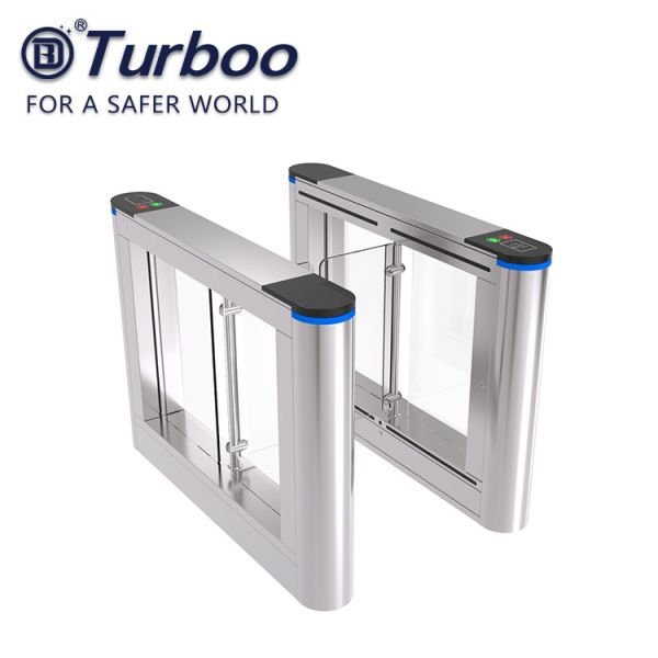 900mm Wide 1.5mm Acrylic Baffle Swing Gate Turnstile With Face Recognition Unit A306C
