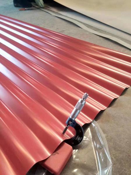 Steel Building Roof Tiles , Aluminum Color Coated Corrugated Roofing Sheets