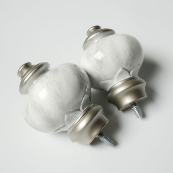 0.5mm Thickness Resin Finial Iron Pipe Rods For Curtains