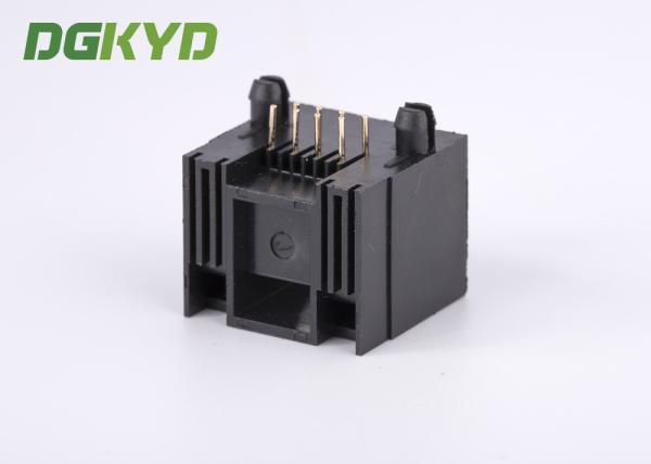 Jaque portuário baixo do ângulo direito Rj45 de DGKYD-56WDNL 100 alojamento plástico preto RJ45 T do único sem transformador