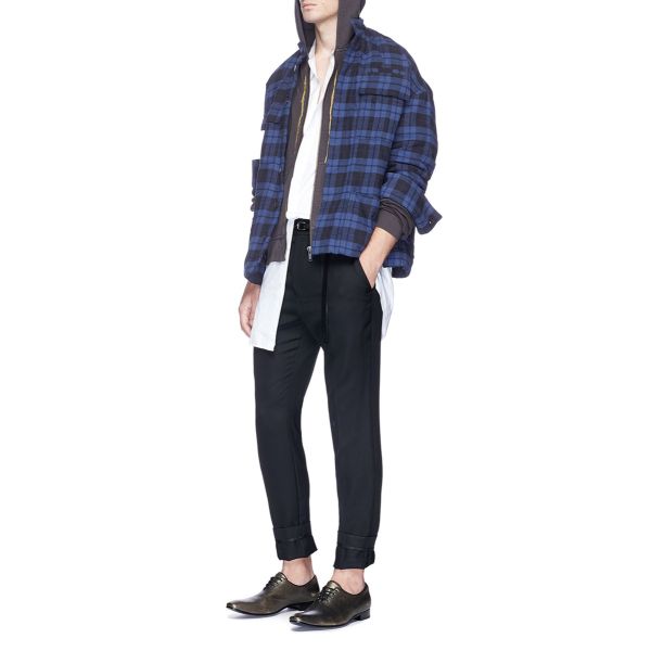 Leisure Style Plaid Shirt Flannel Jacket