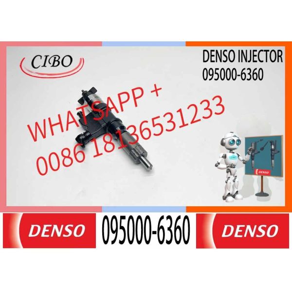 Plastic Good Common Rail Fuel Injector 095000-6360 SX001-08606 8-97609788-0 for Isuzu F Series 7.8 d 225-300 6HK1 Forwa