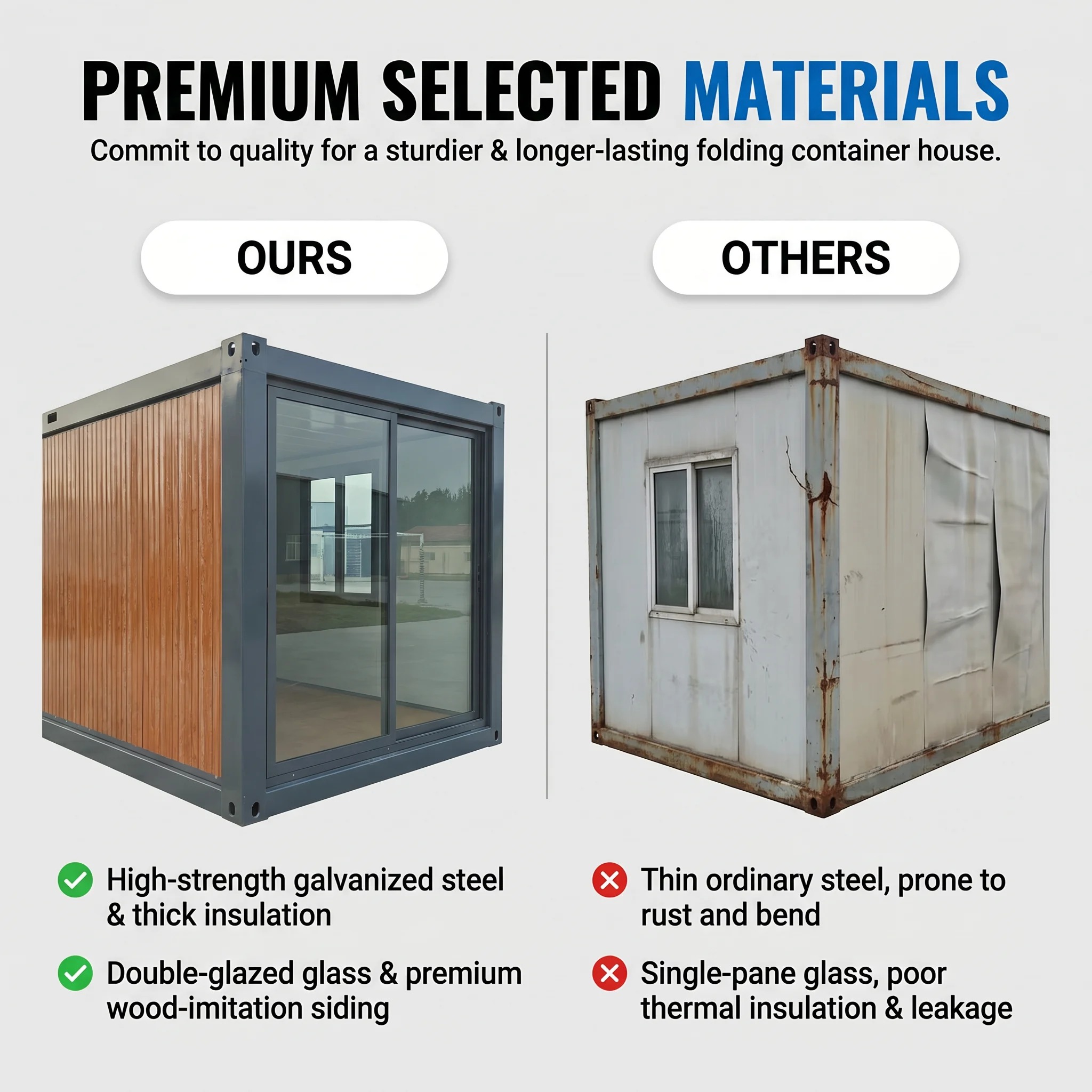 Outdoor Glamping Quick Setup Expandable Container Cabin Lightweight Stackable for Camping Site Temporary Accommodation