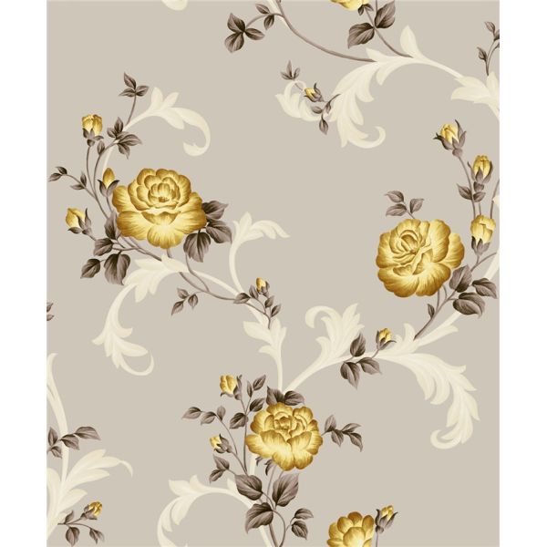 Removable Indoor Non Woven Wallcovering For Bedroom Walls , Flower Design