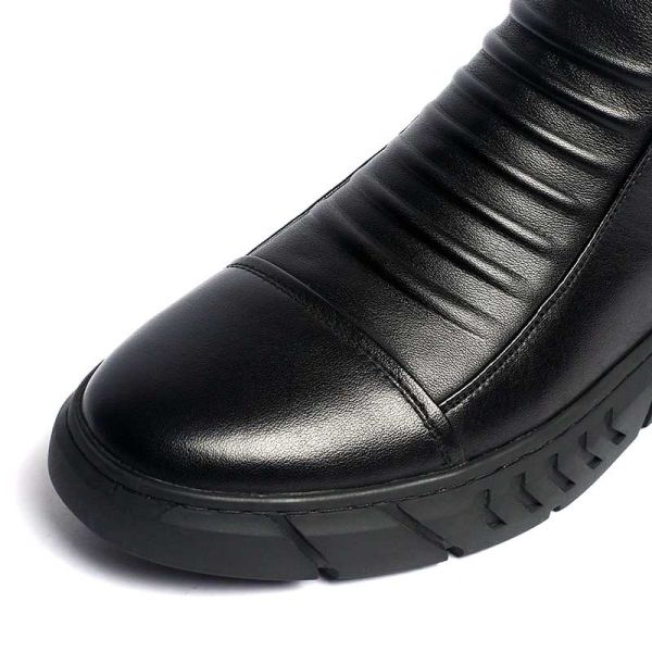 Black Anti Slippery Outdoor Mens Leather Casual Boots
