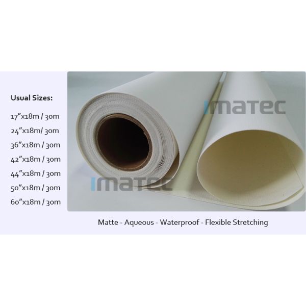 Inkjet Art Cotton - Poly Blend Canvas Roll 420 gram , Aqueous Matte Cotton Canvas