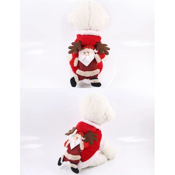 100% Cotton Soft Pet Christmas Clothes Jackets For Small Dogs Cats