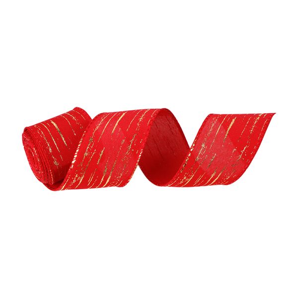 Polyester Wired Christmas Ribbons Supported by MSD Ribbons for Holiday Gift Wrapping