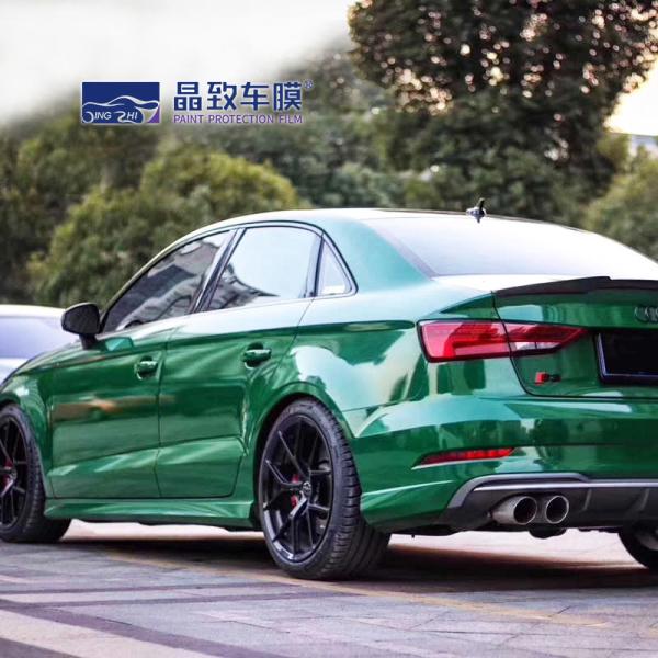 Crystal Glossy Post Green Car Vinyl Wrap Air Self-adhesive Decoration Roll Film Vehicle Auto Stickers