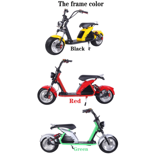 Double-battery Rechargeable Motorcycle with 18*10 inch Wheel Size Upgradeable to 12 inch