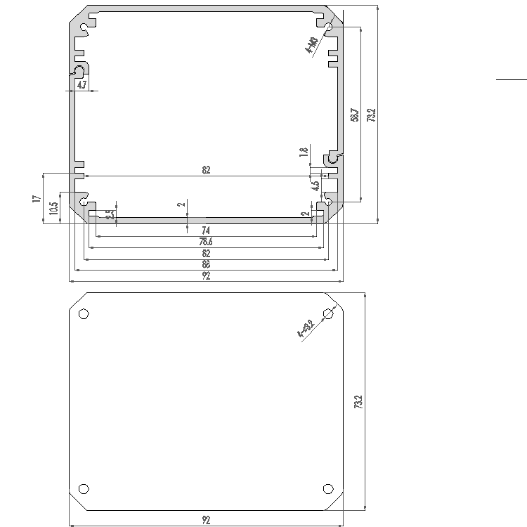 крышки оконной рамы алюминиевого штранг-прессования 92*73*130mm алюминиевые