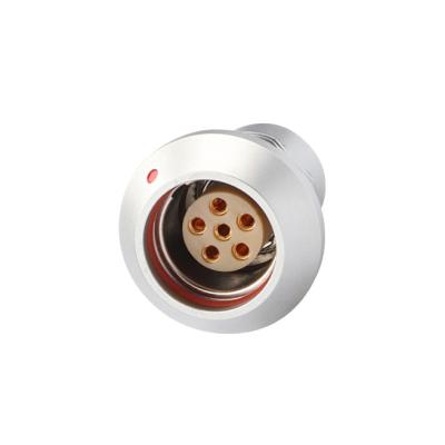 Conector de auto-bloqueio de puxa-puxa Conectores circulares Série B Z8 6Pin Feminino